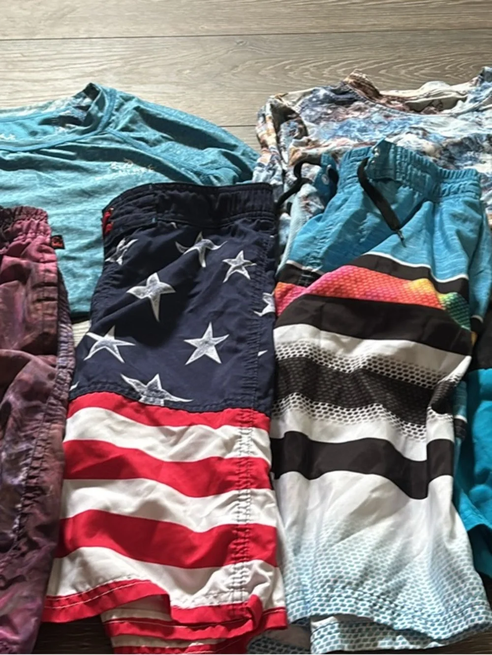 Kids Blue Star Swim Trunks - Picture 2 of 2
